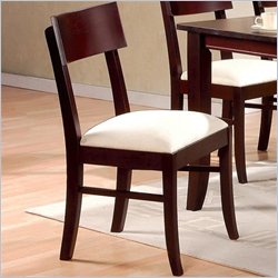 Coaster Springs Dining Side Chair with Fabric Seat in Cappuccino Finish