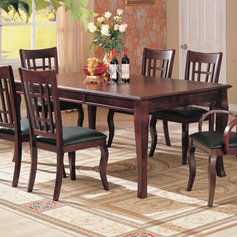 Coaster Newhouse Rectangular Dining Table in Cherry Finish