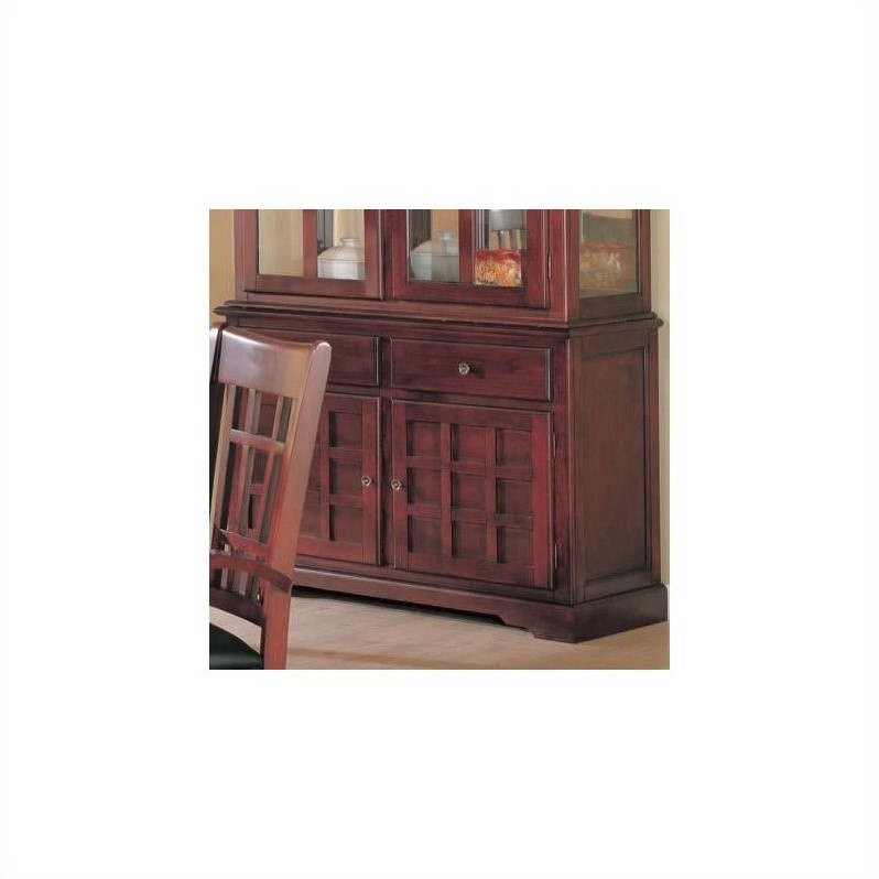 Coaster Newhouse Buffet China Cabinet in Cherry Finish