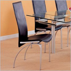 Coaster Himmarshee Upholstered Dining Side Chair with Black Bonded Leather