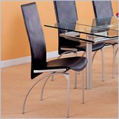 Coaster Himmarshee Upholstered Dining Side Chair with Black Bonded Leather