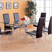 Coaster Himmarshee Glass Dining Table with 2 Pullout Extensions