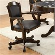 ADD TO YOUR SET: Coaster Turk Arm Game Chair with Casters in Medium Oak