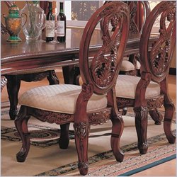 Coaster Nottingham Carved Side Chair with Cabriole Legs in Rich Brown