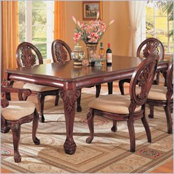 Coaster Tabitha Traditional Rectangular Dining Table in Cherry Finish