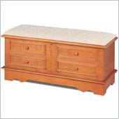 Coaster Padded Pine Cedar Chest with False Drawer Front