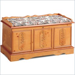Coaster Pine Cedar Chest with Padded Seat