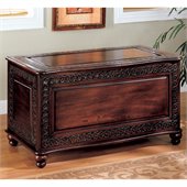Coaster Traditional Cedar Chest with Carving and Bun Feet