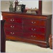 ADD TO YOUR SET: Coaster Saint Laurent 6 Drawer Double Dresser in Cherry Finish