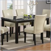 Coaster Carter Rectangular Leg Dining Table with Faux Marble Top