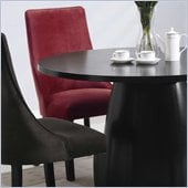 Coaster Amhurst Black Finished Dining Side Chair with Red Upholstery
