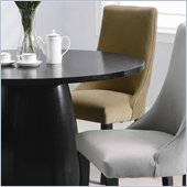 Coaster Amhurst Black Finished Dining Side Chair with Tan Upholstery
