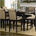 Coaster Cabrillo Square/Rectangular Counter Height Dining Table in Deep Black