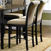 Coaster Cabrillo Counter Height Dining Chair in Rich Dark Black Finish