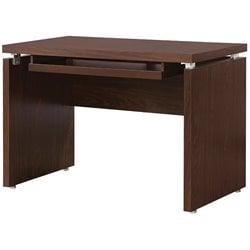Coaster Peel Computer Desk with Keyboard Tray in Medium Brown Finish