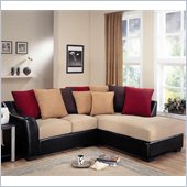 Coaster Lily Contemporary Sectional with Assorted Back Pillows
