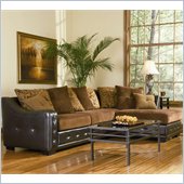 Coaster Union Contemporary Chenille Sectional with Leather-Like Base