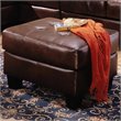 ADD TO YOUR SET: Coaster Samuel Contemporary Ottoman in Chocolate Bonded Leather