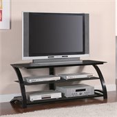 Coaster TV Stands Contemporary Metal and Glass Media Console