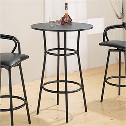 Coaster Dixie Round Metal Pub Table in Black