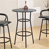 Coaster Dixie Round Metal Pub Table in Black