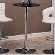 ADD TO YOUR SET: Coaster  Furniture Round Pub Table in Black & Chrome