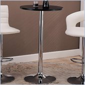 Coaster  Furniture Round Pub Table in Black & Chrome