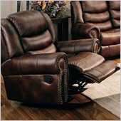 Coaster Aiden Traditional Rocker Recliner with Nailhead Trim in Coffee 