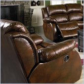 Coaster Morrell Casual Leather Rocker Recliner Chair in Dark Brown