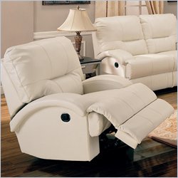 Coaster Lowell Contemporary Recliner in Cream Furniture Living Room Recliners Coaster 364655
