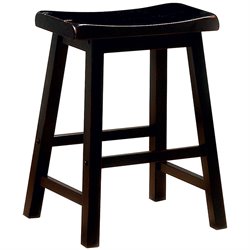 Coaster 24 Inch Wooden Bar Stool in Black