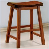 Coaster 24 Inch Wooden Bar Stool in Oak