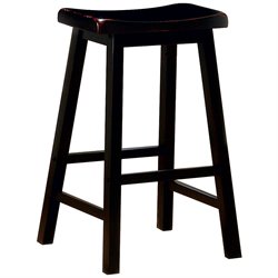Coaster 29 Inch Wooden Bar Stool in Black