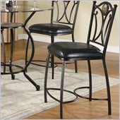 Coaster Monroe Metal Counter Height Chair w/ Faux Leather Seat