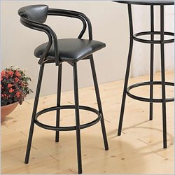 Coaster Dixie Upholstered Bar Stool in Black