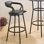 Coaster Dixie Upholstered Bar Stool in Black