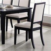 Coaster Lexton Upholstered Dining Side Chair in Black/Creme