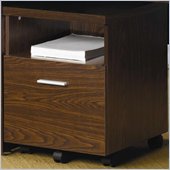 Coaster Peel Mobile File Cabinet with Shelf and Drawer in Brown