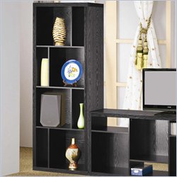 Coaster Bookcases Contemporary Asymmetrical Bookcase in Black