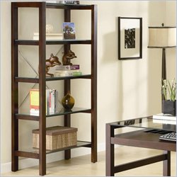 Coaster Skillman Contemporary Bookcase with 5 Glass Shelves