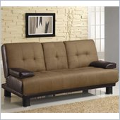 Coaster Sofa Beds Two Tone Convertible Sofa Bed w/ Drop Down Console