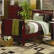 ADD TO YOUR SET: Coaster Saint Laurent Sleigh Bed in Cherry Finish