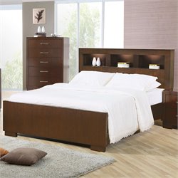 Coaster Jessica Bookcase Bed in Light Cappuccino Finish-California King