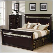 Coaster Manhattan Open Panel Bed in Dark Espresso Finish