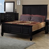 Coaster Sandy Beach Classic Panel Bed in Black Finish