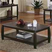 Coaster Marina Coffee Table with 1 Shelf in Cappuccino Finish