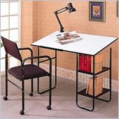 Coaster Desks 3 Piece Drafting Desk with Chair and Lamp