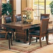 Coaster Westminster Double Pedestal Dining Table in Cherry Finish