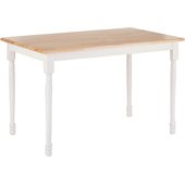 Coaster Damen Square Tile Top Dining Table in White and Natural