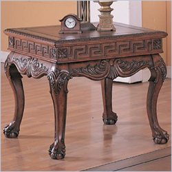 Cymax Stores - Coaster Wilshire Square End Table in Dark Brown Finish